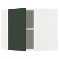 METOD Corner wall cabinet with shelves, white/Havstorp deep green, 68x60 cm