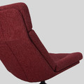 HAVBERG Swivel armchair, Lejde red-brown