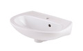 GoodHome Wall-mounted Ceramic Wash-basin Zuari 45 x 34 cm, white