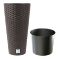 Plant Pot Rato Tubus 20 cm, umber