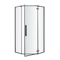 GoodHome Shower Cabin Enclosure Ezili 90 x 90 cm, black/transparent