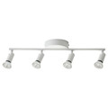 KRUSNATE Ceiling spotlight with 4 spots, white