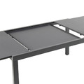 GoodHome Garden Extendable Table Baradal, aluminium/glass