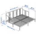 FYRESDAL Day-bed frame, black, 80x200 cm