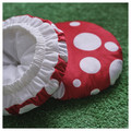 SKOGSDUVA Stool cover, toadstool shaped/red white