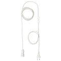 STRÅLA Cord set, white, 4 m