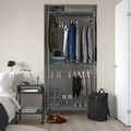 OMAR Shelving unit with clothes rail, galvanised, 92x50x201 cm