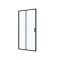 GoodHome Shower Sliding Door Ledava 120 cm, matt black/transparent