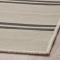 VIRKLUND Rug flatwoven, in/outdoor, beige/dark grey, 160x230 cm