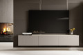 Wall-Mounted TV Cabinet Nicole 200 cm, cashmere/matt cashmere