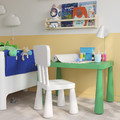 MAMMUT Children's table, indoor/outdoor/light green, 77x55 cm