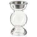 VINTERFINT Tealight holder, clear glass, 14 cm