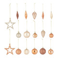 Christmas Baubles 40pcs, plastic, champagne