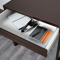 MICKE Desk, black-brown, 73x50 cm