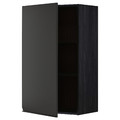 METOD Wall cabinet with shelves, black/Upplöv matt anthracite, 60x100 cm