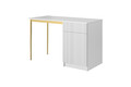 Desk Nicole 120 cm, matt white, gold legs