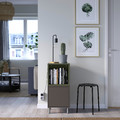 EKET Cabinet combination with legs, dark grey grey-green/metal, 35x35x80 cm