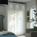 PAX / LINNABERG Wardrobe combination, white/patterned, 150x58x236 cm