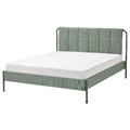 TÄLLÅSEN Upholstered bed frame, Kulsta grey-green, 160x200 cm