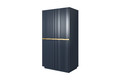 Wardrobe Nicole 100 cm, dark blue, gold handles