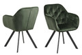 Upholstered Chair Lola, auto return, velvet, forest green