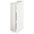 METOD Base cabinet with shelves, white/Ringhult light grey, 20x60 cm