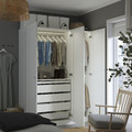 PAX / GULLABERG Wardrobe combination, white/white, 150x60x201 cm