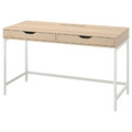 ALEX Desk, white stained/oak effect, 132x58x76 cm