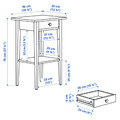 HEMNES Bedside table, yellow stain, 46x35 cm