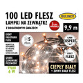 Christmas Lights 100 LED Bulinex Flash 9.9 m, cool white/warm white