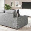 KIVIK U-shaped sofa, 6 seat, Tibbleby beige/grey