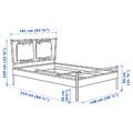 BJÖRKSNÄS Bed frame, birch/birch veneer/Luröy, 140x200 cm