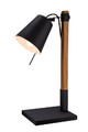 GoodHome Table Lamp Menonry E27, black/wood