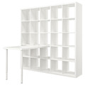 KALLAX / LINNMON Desk combination, white, 182x139x182 cm