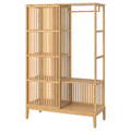 NORDKISA Open wardrobe with sliding door, bamboo, 120x186 cm