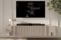 Wall-Mounted TV Cabinet Malmi 200 cm, cashmere, crema bianca, black