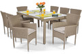 Garden Furniture Dining Set for 8 Persons SONATA, beige