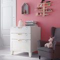 SMÅSTAD / PLATSA Chest of 3 drawers, white white, with frame, 60x55x63 cm