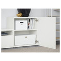 BESTÅ TV storage combination/glass doors, white/Lappviken white clear glass, 300x42x211 cm