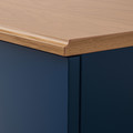 SKRUVBY Sideboard, black-blue, 120x38x90 cm