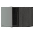 METOD Top cabinet, black/Voxtorp dark grey, 40x40 cm