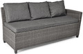 Garden Corner Sofa with Table Stockholm, dark gray