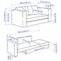 SKÖNABÄCK 2-seat sofa-bed, Vissle yellow-green