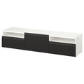 BESTÅ TV bench, white/Hammarsmed anthracite, 180x42x39 cm