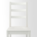 LANEBERG / NORDVIKEN Table and 4 chairs, white/white, 130/190x80 cm