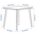 LISABO / LISABO Table and 2 chairs, ash veneer/ash veneer, 88 cm