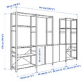IVAR 4 sections/shelves, pine, 344x50x179 cm