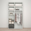 PLATSA Wardrobe with 9 doors, white/Fonnes white, 140x57x261 cm