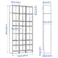 BILLY Bookcase comb with extension units, dark brown oak effect, 120x28x237 cm