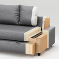 FRIHETEN Corner sofa-bed with storage, Skiftebo dark grey